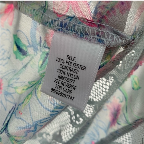 Candie’s Floral Pink and Blue Sheer Kimono - Picture 6 of 6